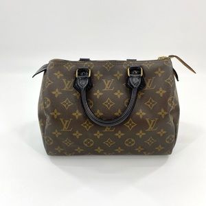 Louis Vuitton Brown/Black Monogram Speedy 25 Handbag